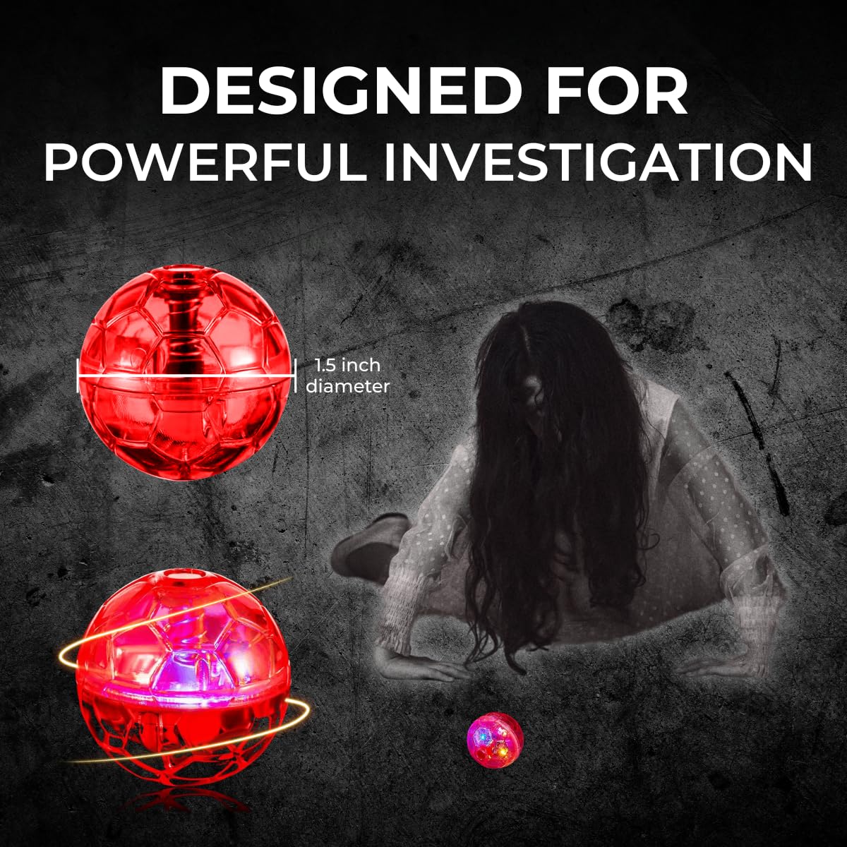US Ghost Adventures Devil's Marble MK2 red orb aids nighttime visibility during investigations.