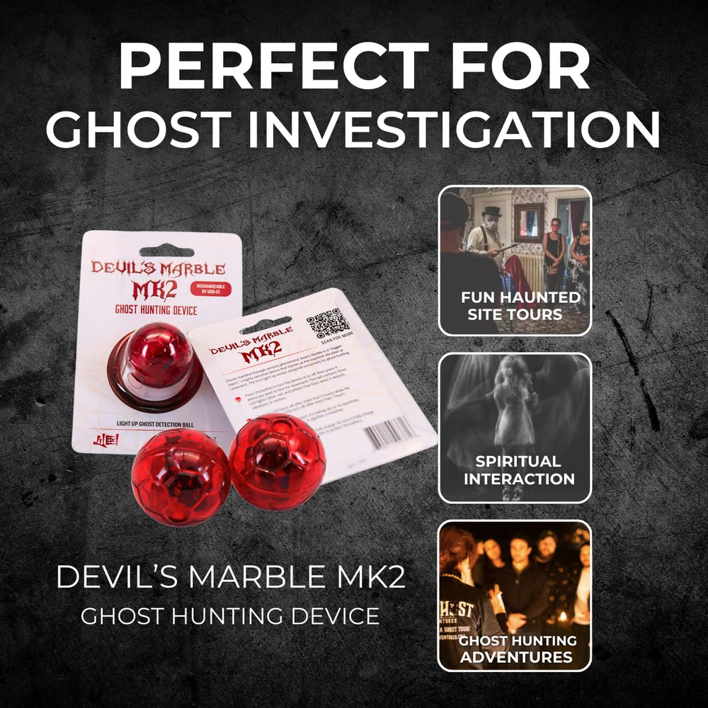 US Ghost Adventures Devil's Marble MK2 USB-C charging enables quick power between sessions.