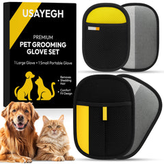 USAYEGH pet hair remover gloves large on sofa for quick fur removal