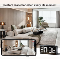 USBRMT 4K WiFi Camera Clock used for baby monitoring and nanny cam scenarios