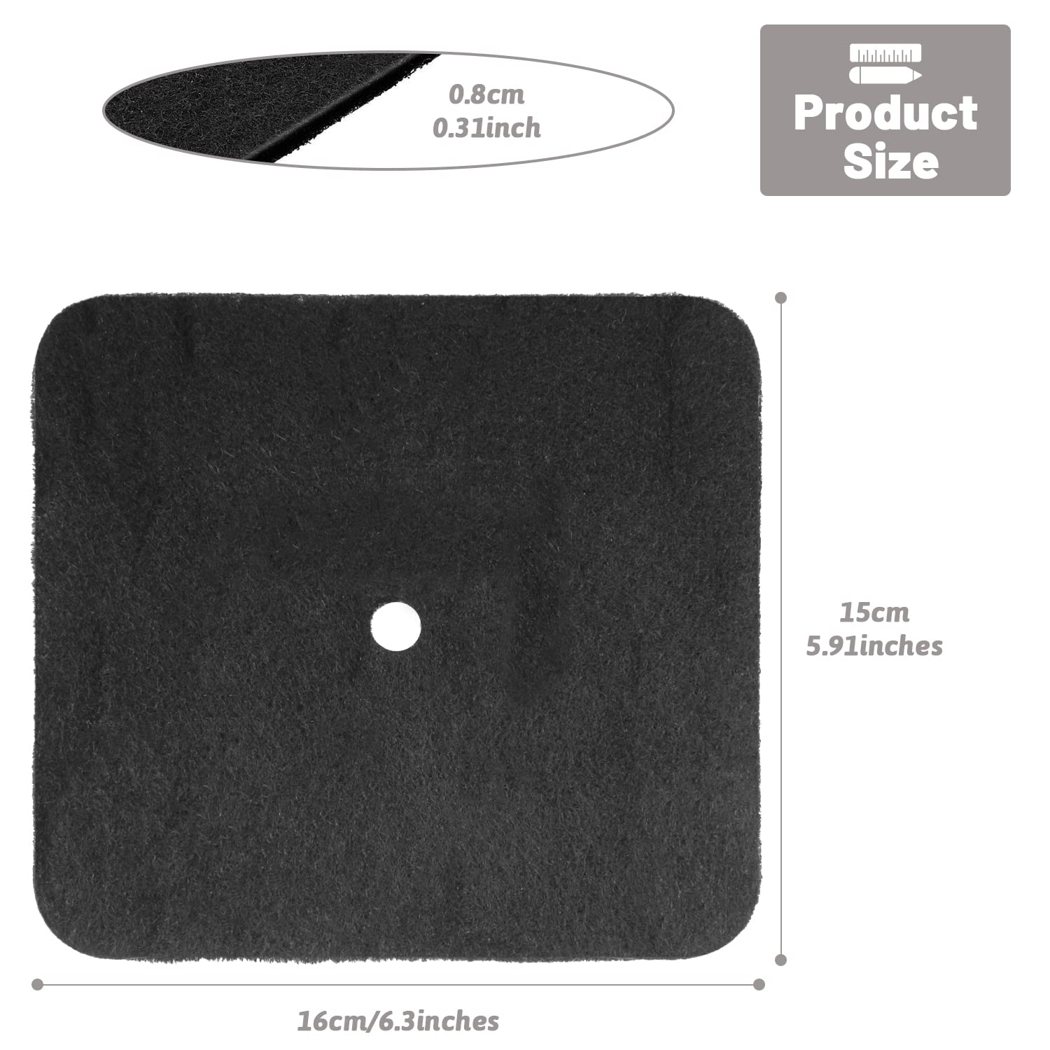 USEAMIE activated carbon filter for odor absorption in litter area.