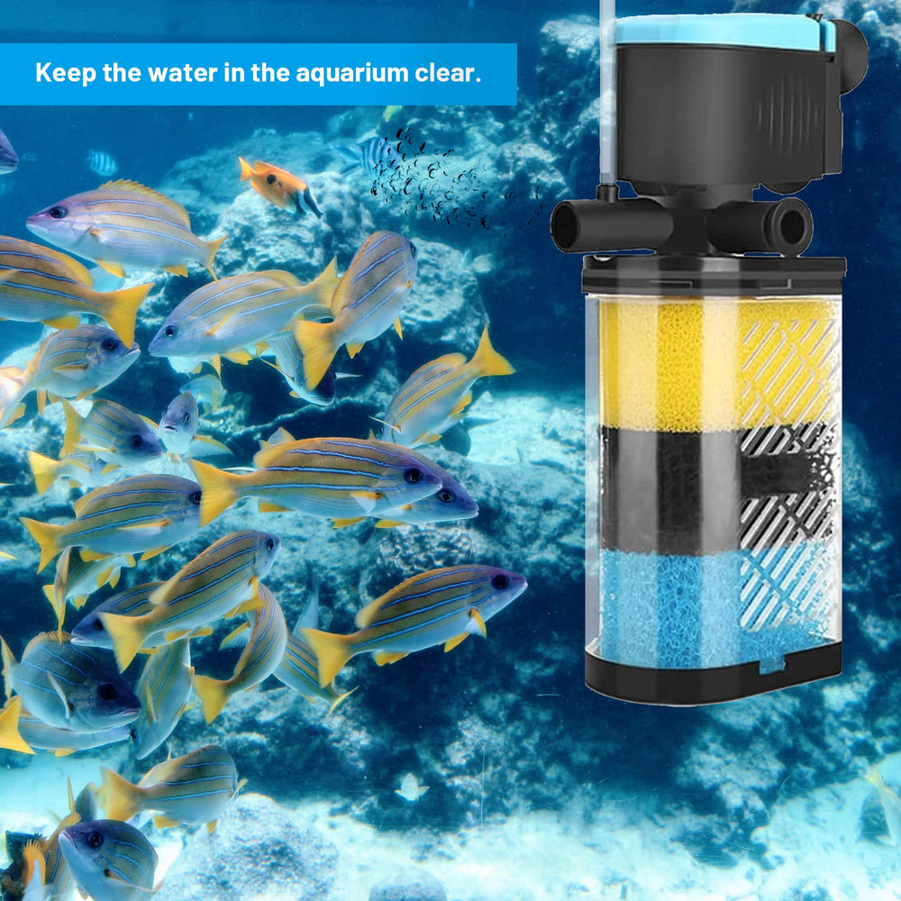 USEAMIE 8 pack sponges improving aquarium water clarity and health