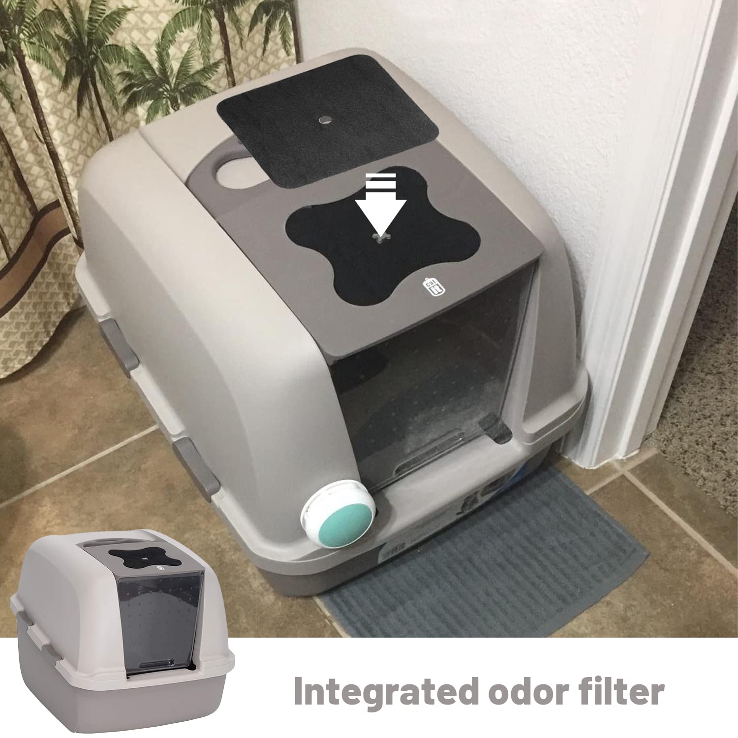 USEAMIE six-pack litter filters ready for replacement and extended use.