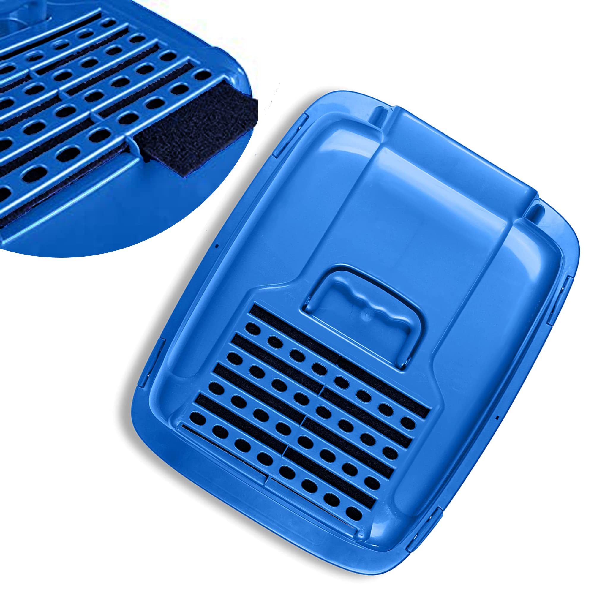 Useamie CP77 white enclosed sifting pan filter for easy odor management.