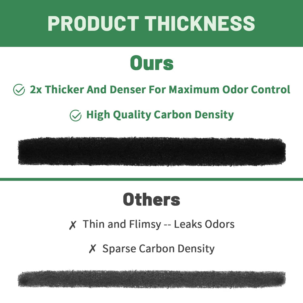 USEAMIE litter-box filter close-up reveals active carbon fibers for odor control.