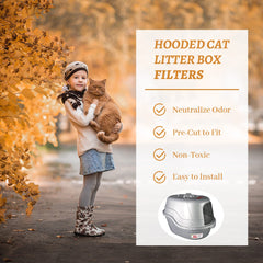 USEAMIE filter fits Nature's Miracle Oval Hooded box for fresher air