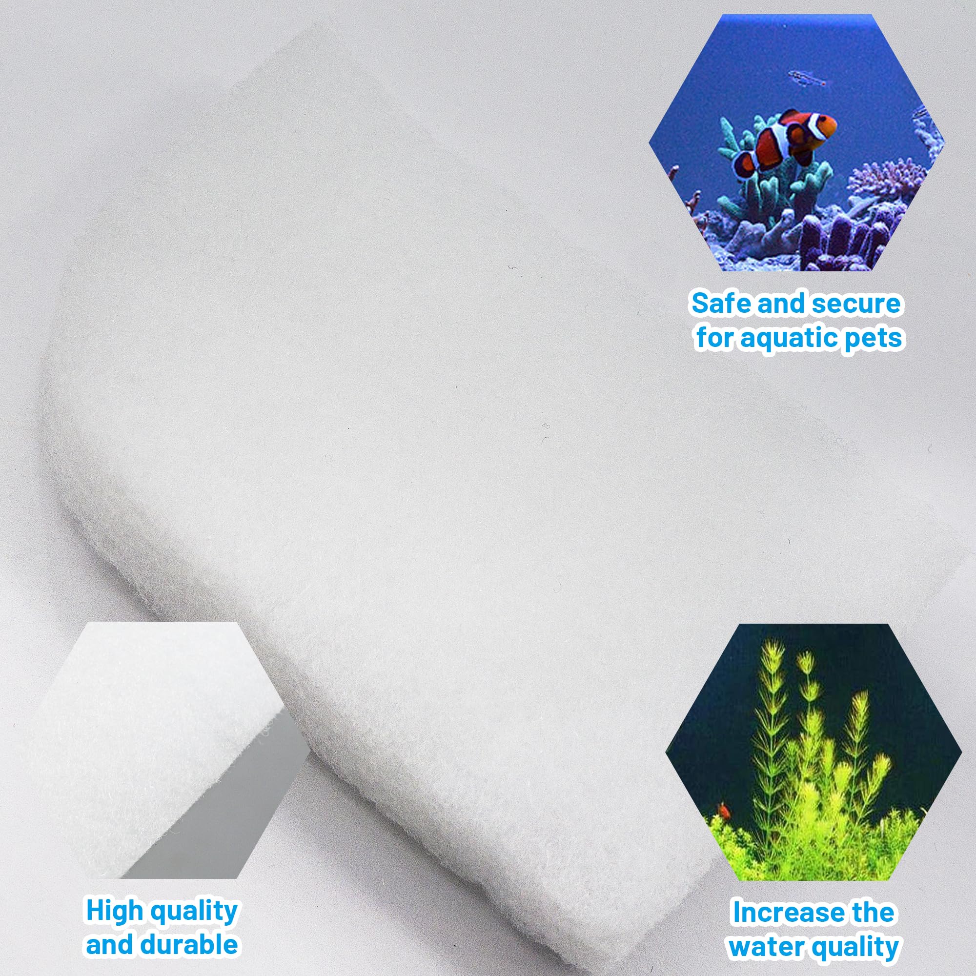 USEAMIE pad demonstrates fine particle capture for clearer tank water