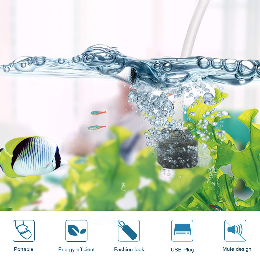 Useekoo silicone tube included for easy setup and reliable airflow.