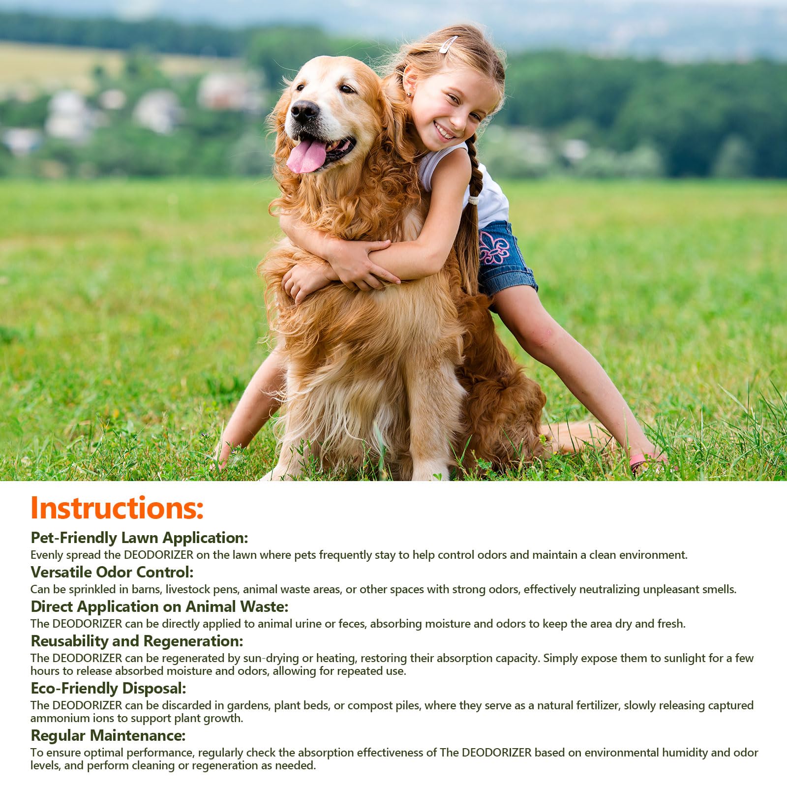 USKICH Lawns and patios benefit from long-lasting outdoor odor control.