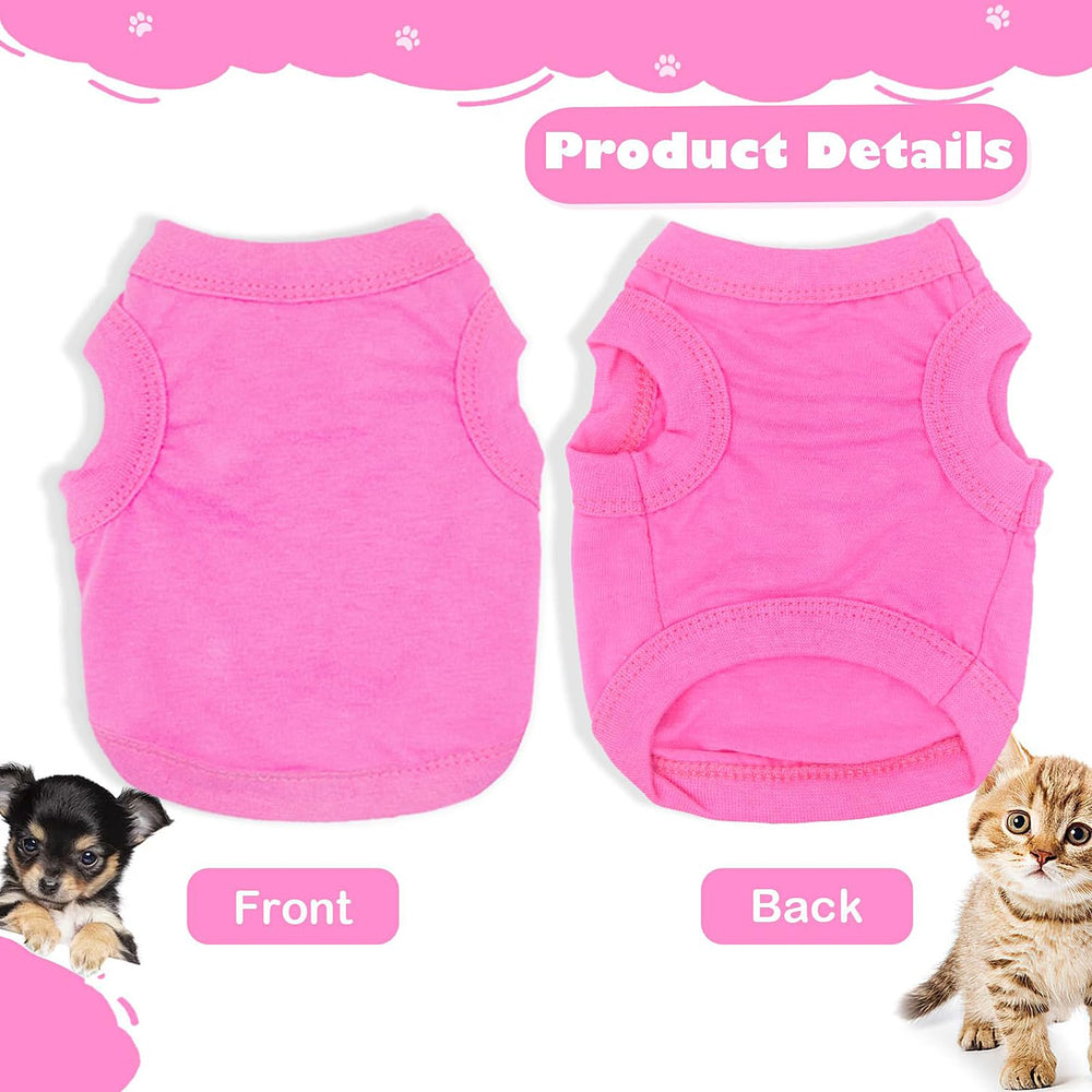 Uswalnna xxs Chihuahua wearing rose shirt, snug small-dog fit