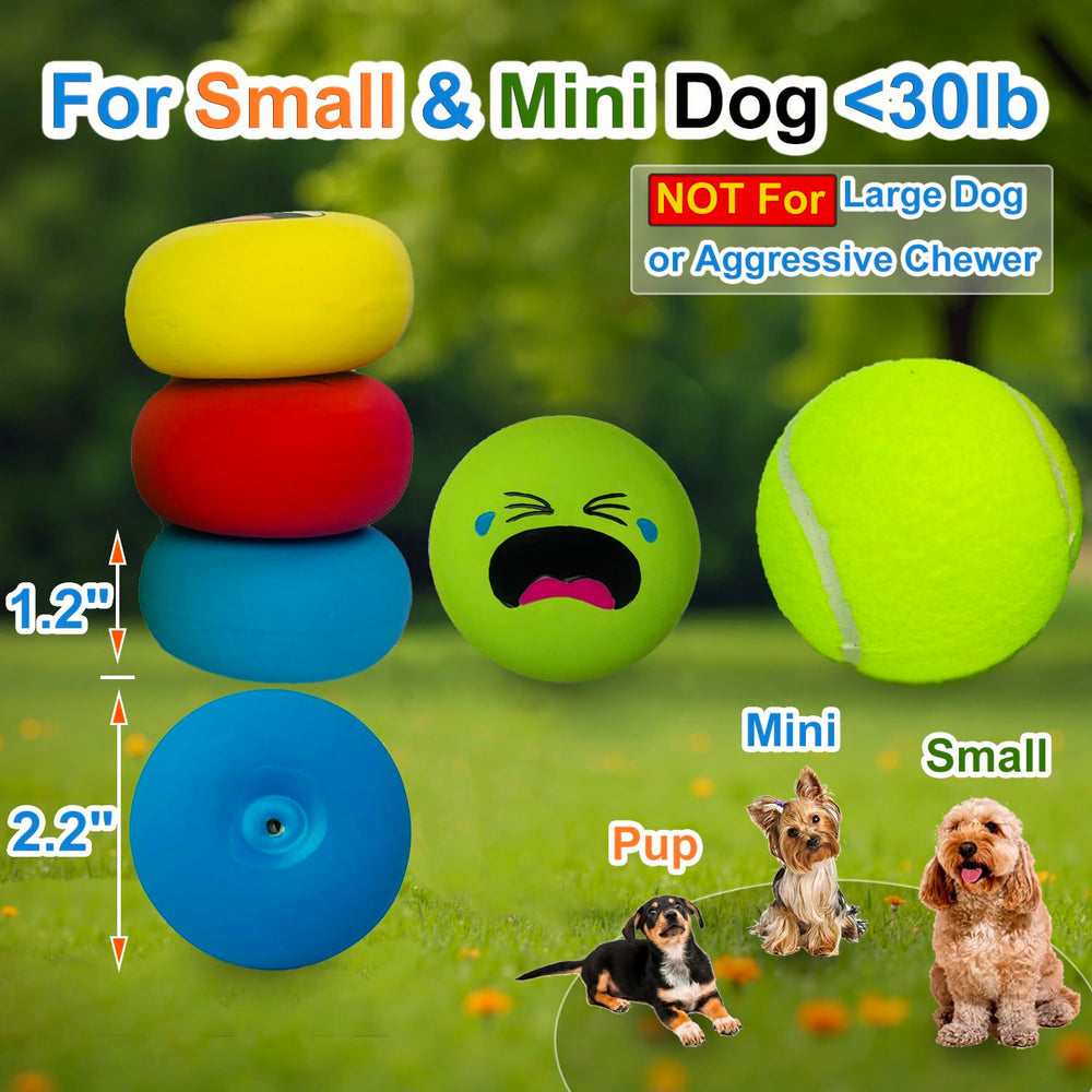UTOMING 4-pack dog toys set – compact design perfect for small breeds' daily fetch sessions.