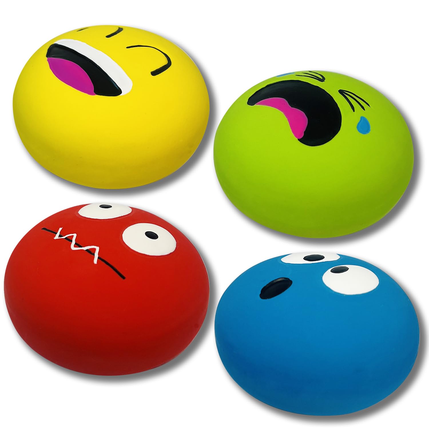 UTOMING latex squeaky ball closeup – soft texture ideal for gentle chewing and interactive play.