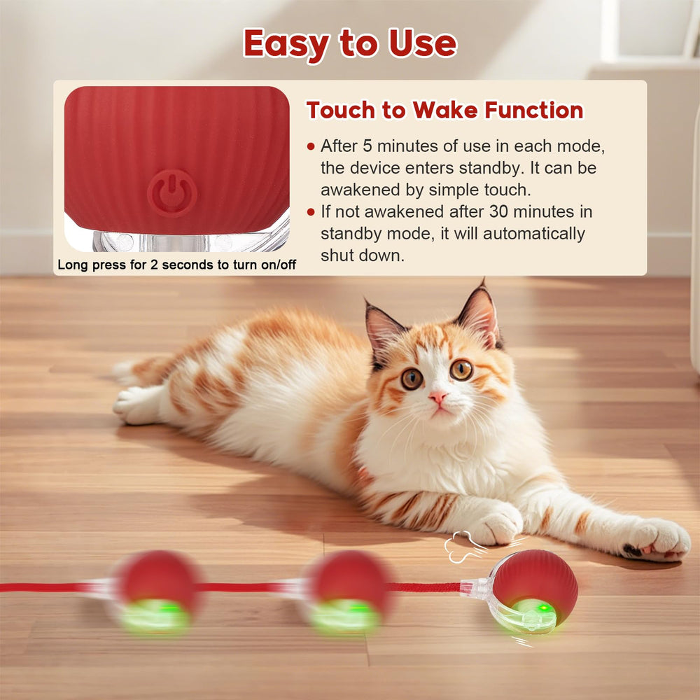 Utroni Interactive Ball fast mode enables high-energy chase for pets.