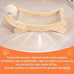UUig scratcher bed installation pack showing screws and wood frame