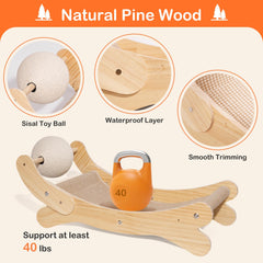 UUig sisal ball toy enhances interactive play during scratching sessions