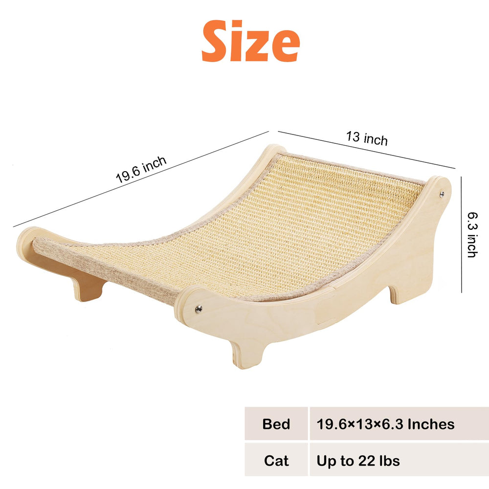 UUig cat-sisal-scratch-bed-curved-design provides ergonomic lounging for comfortable cat naps