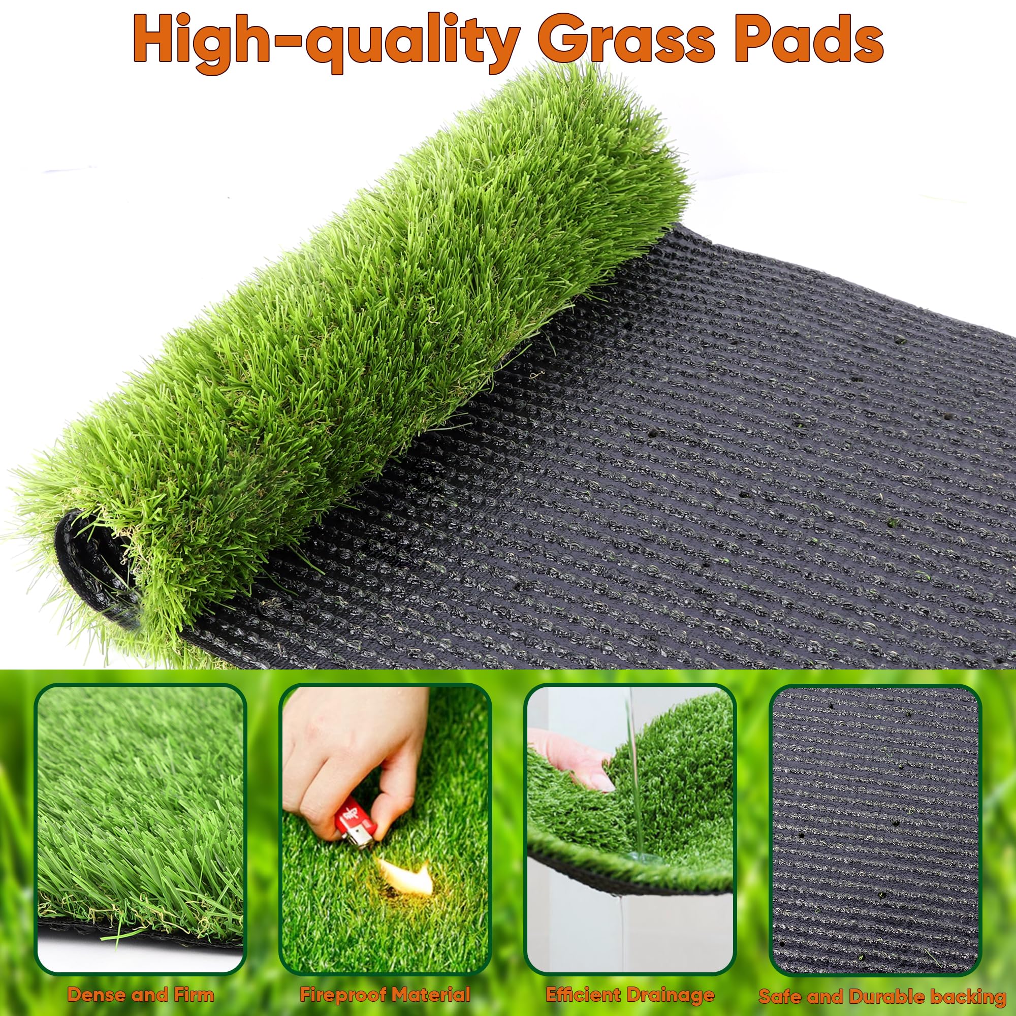 UUpet durable PP material keeps the grass pad sturdy and safe