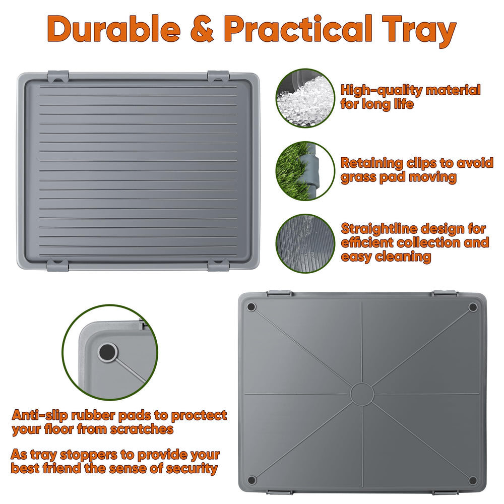 UUpet easy-clean grass pad and tray after a rinse