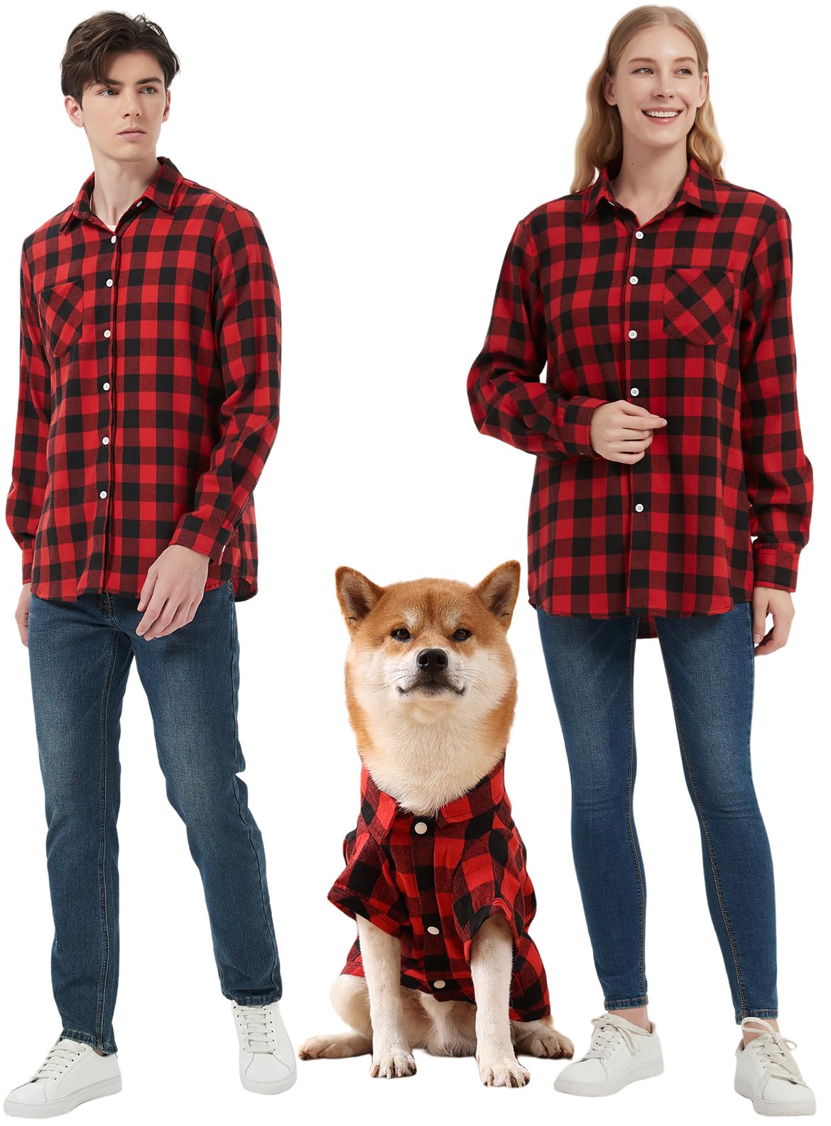 UUREED dog plaid shirt with soft fabric for cozy pet comfort during walks.