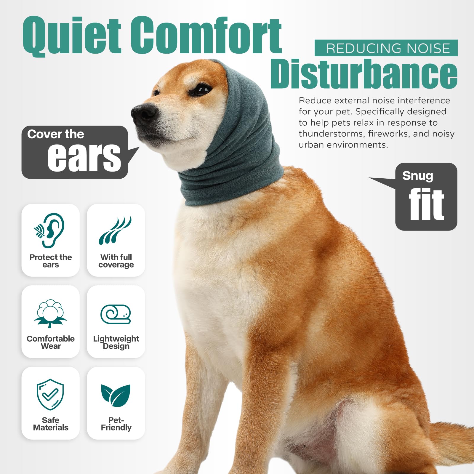 UUREED ear wrap hematoma support shown providing gentle ear relief.