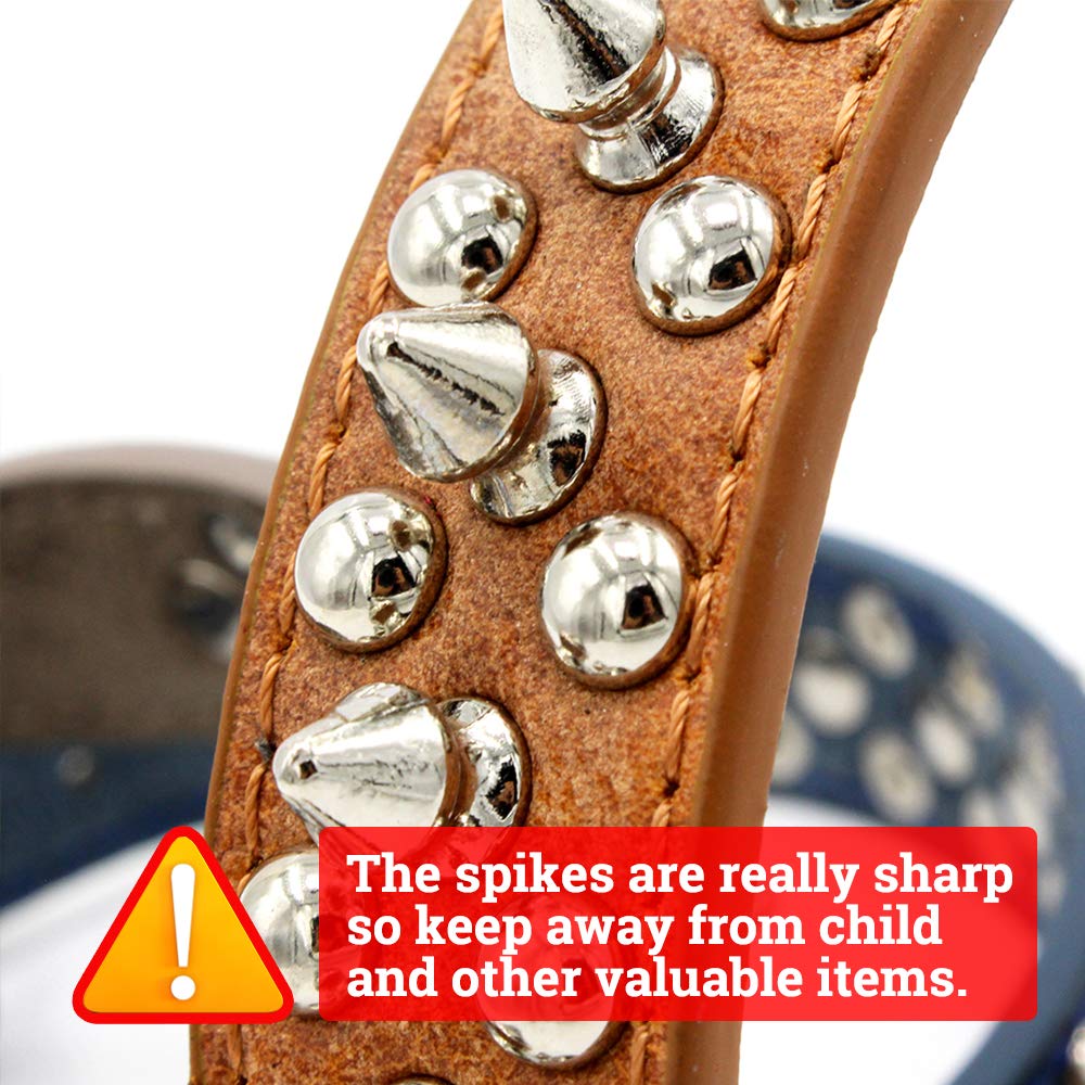 UVONOKAY spiked collar blue anti-bite wear on large dog during training