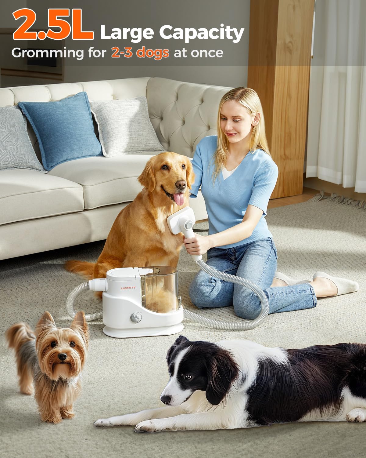 uwant grooming brush aids gentle detangling and coat refreshing