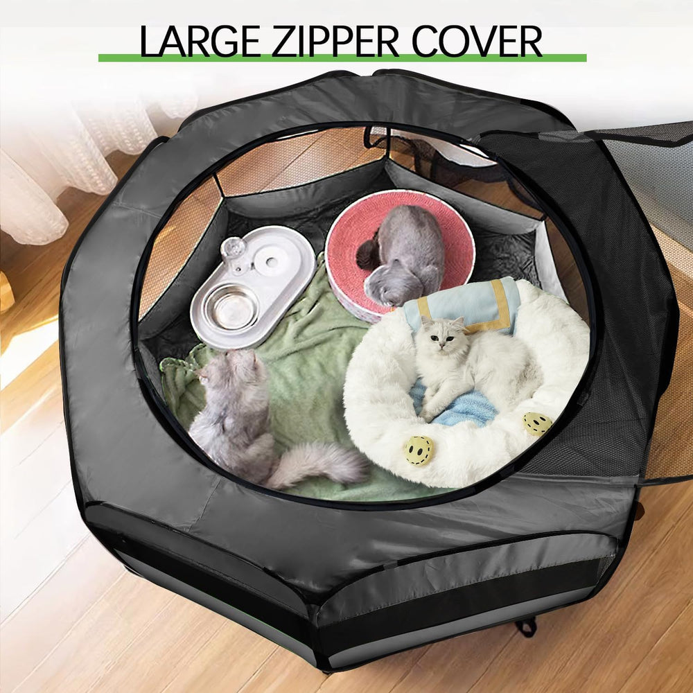 UWE XL pet pen breathable mesh emphasizes spacious exercise area
