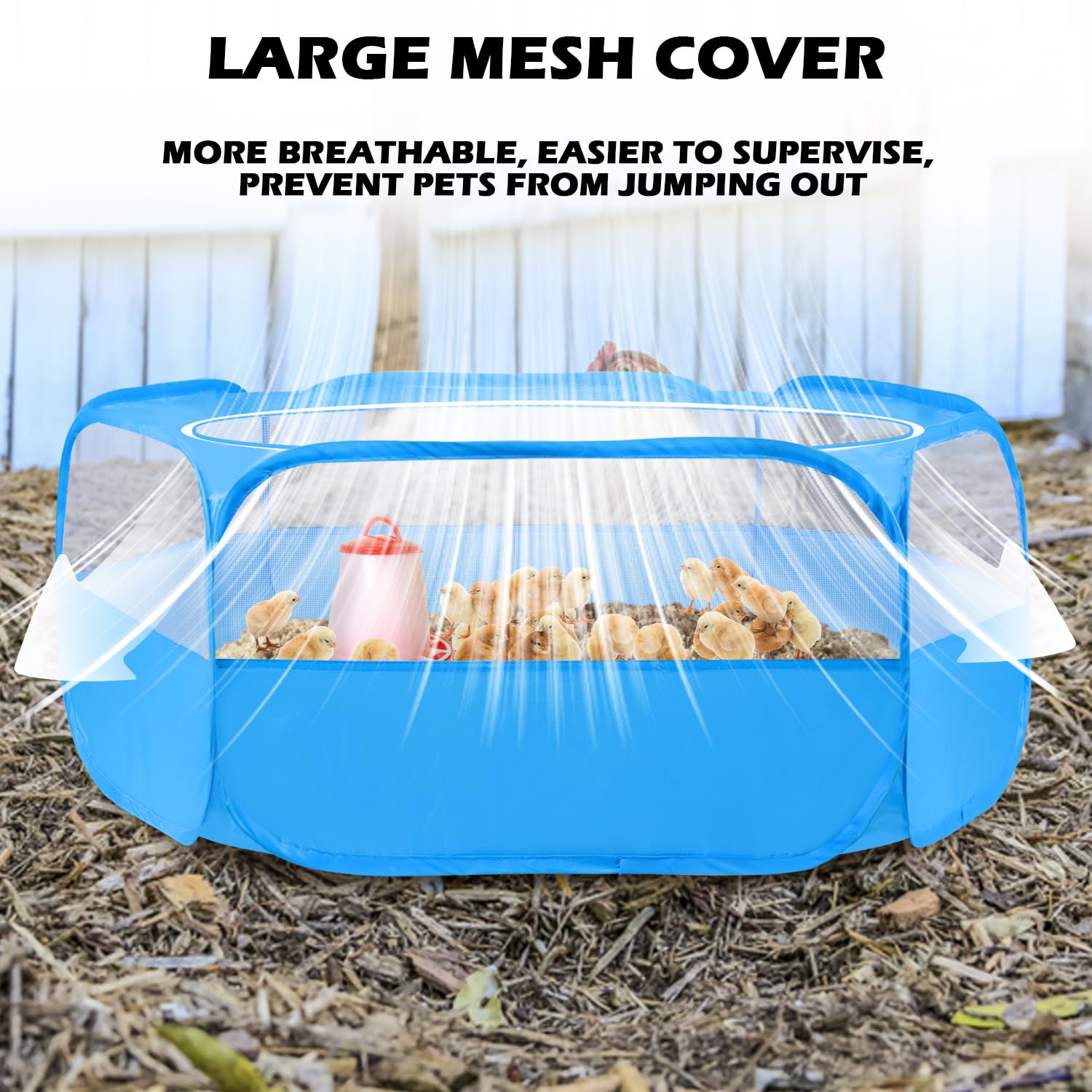 UWE Small Animal Playpen waterproof fabric prevents leaks outdoors