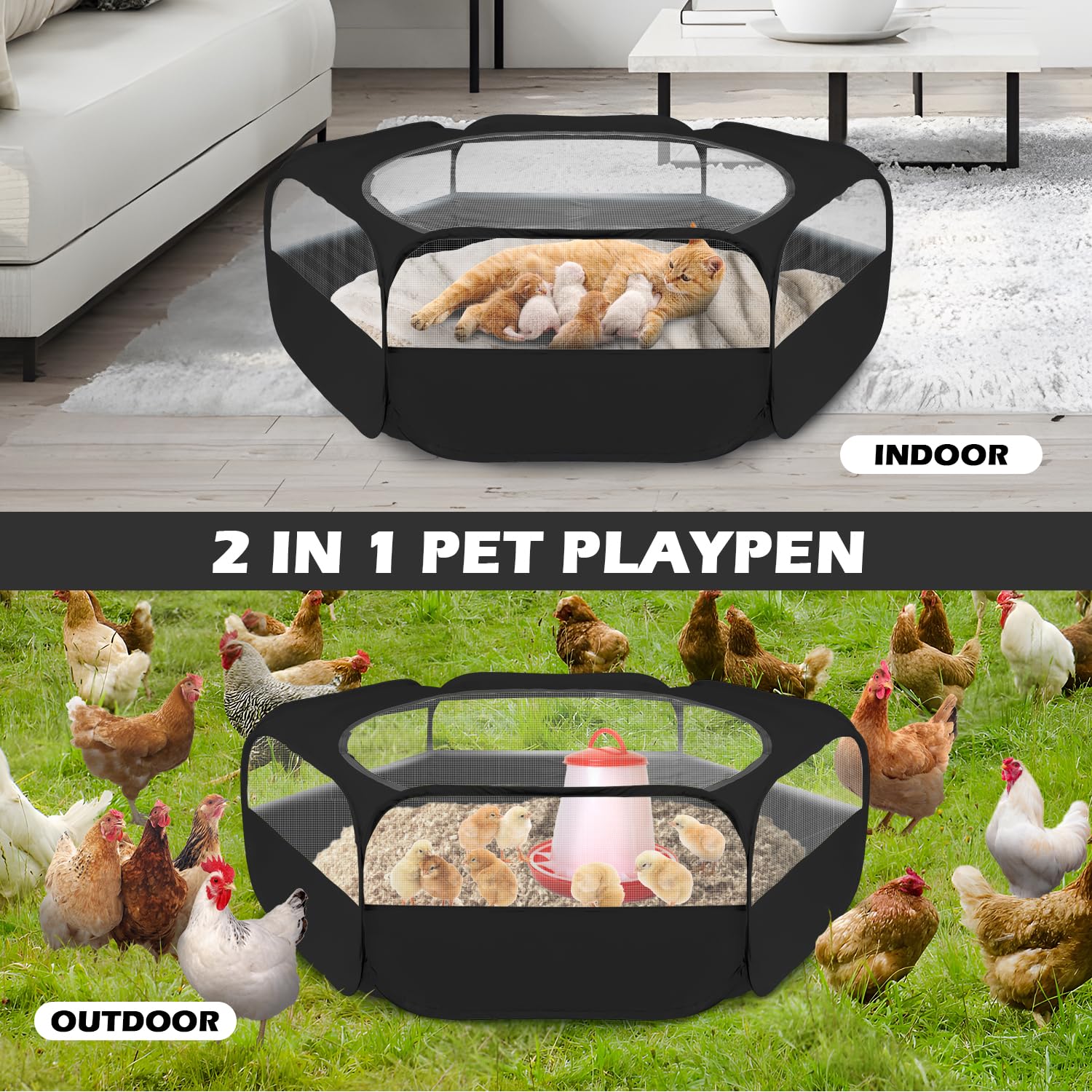 UWE breathable mesh panels allow easy monitoring of small animals