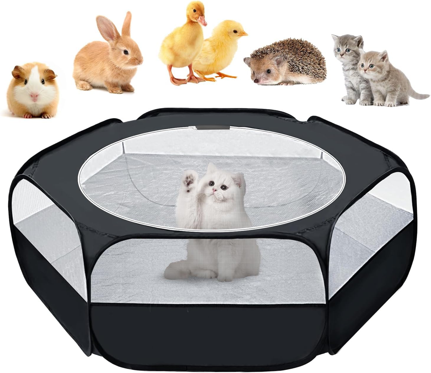 UWE Small Animal Playpen with cover top for safe indoor and outdoor use