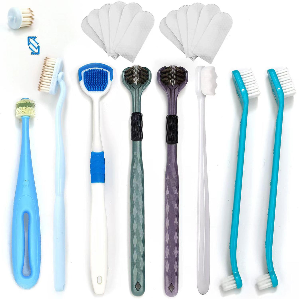 uyiixoxo dog toothbrush kit 360-degree brush for thorough cleaning and comfortable brushing.