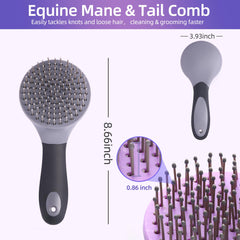 UYLKM equine mane tail comb ball tipped pins glide with less pulling