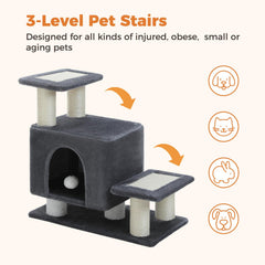 UYMI 3-in-1 stairs with adjustable height for different pets.