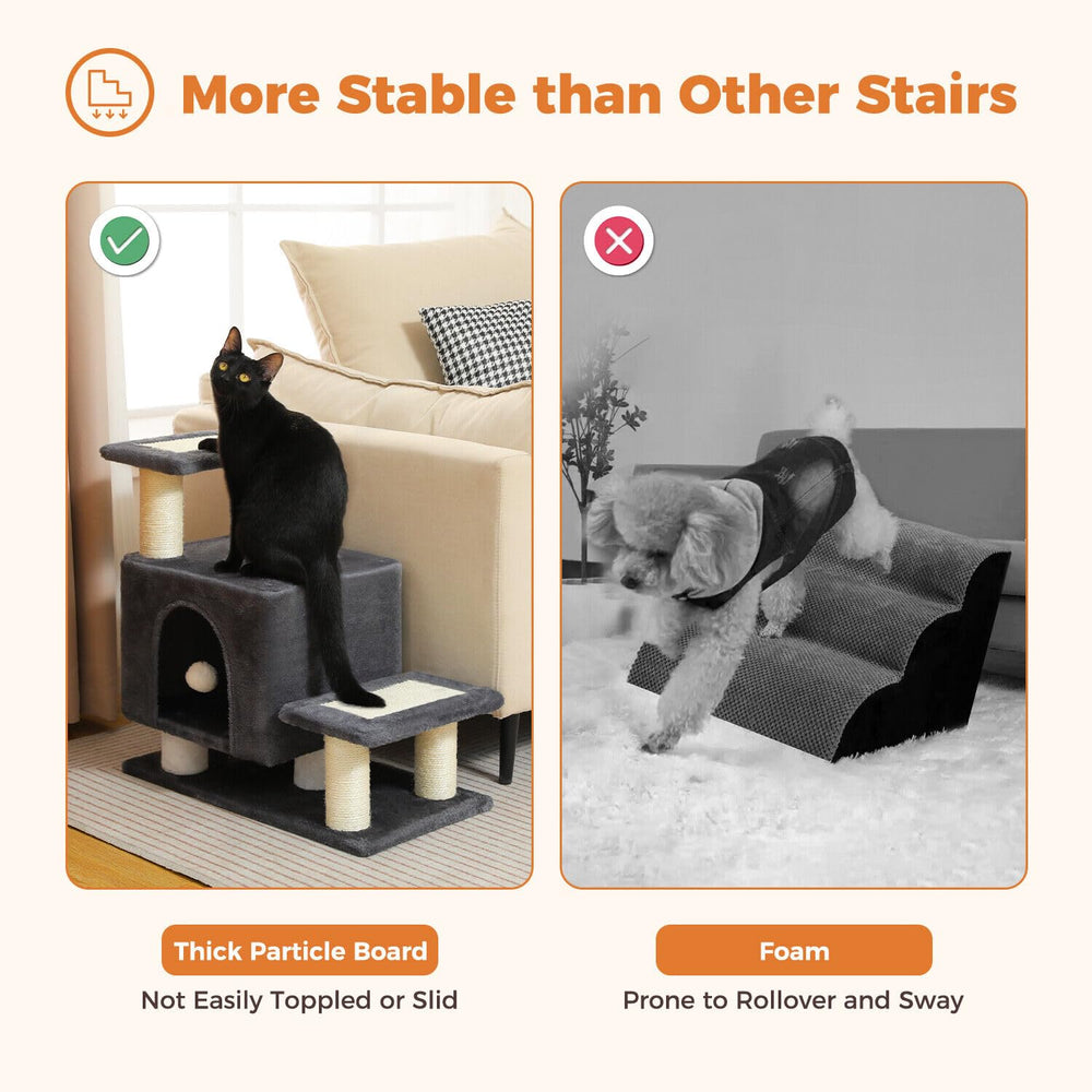 UYMI 3-in-1 stairs suitable for cats and small dogs indoors.