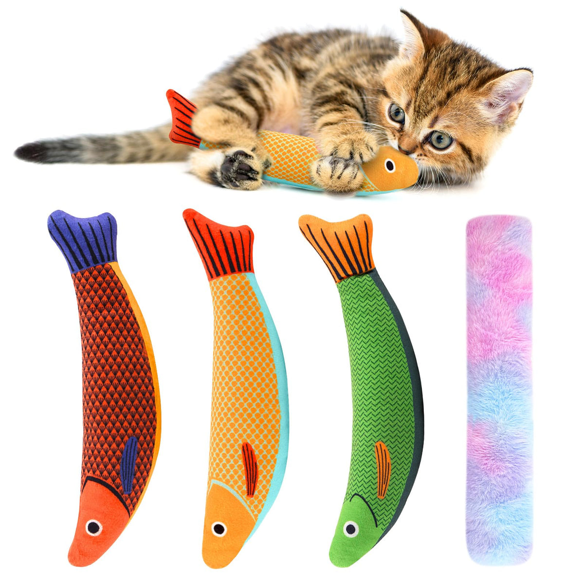 UZIPIN cat toys 4-pack variety for kittens encourages playful exercise and exploration.