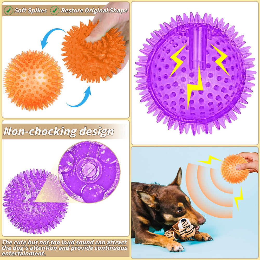 UZLU multi-color squeak toy ball supports interactive fetch and training.