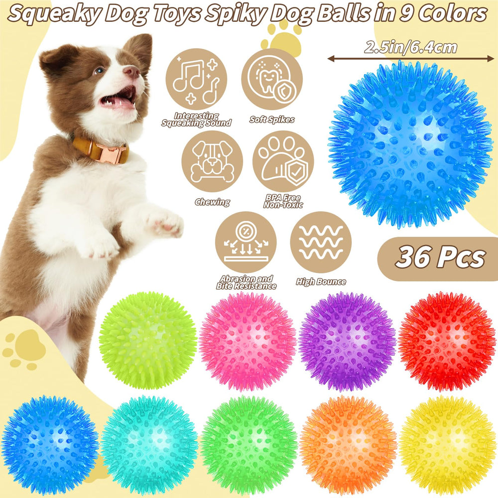 UZLU spiky teething ball 2.5-inch for gum massage and dental cleaning.