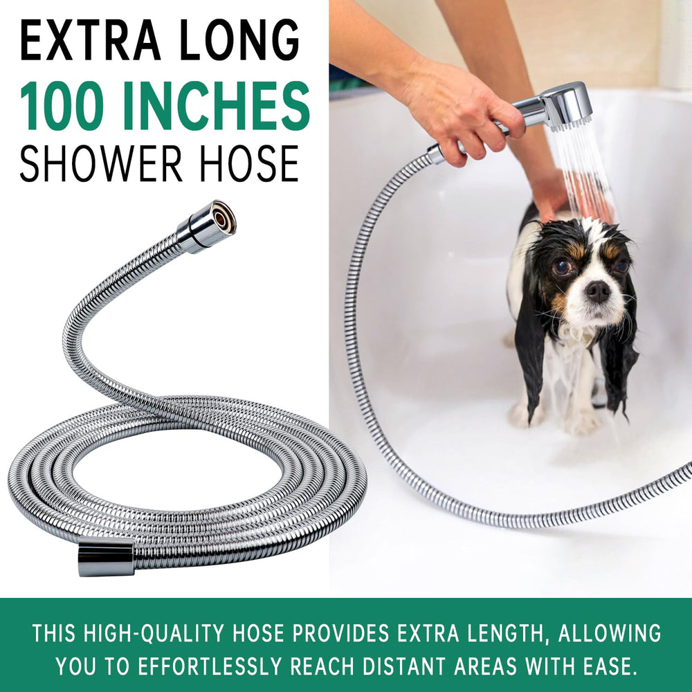 V-Frankness Easy Installation with included diverter simplifies home pet bathing.