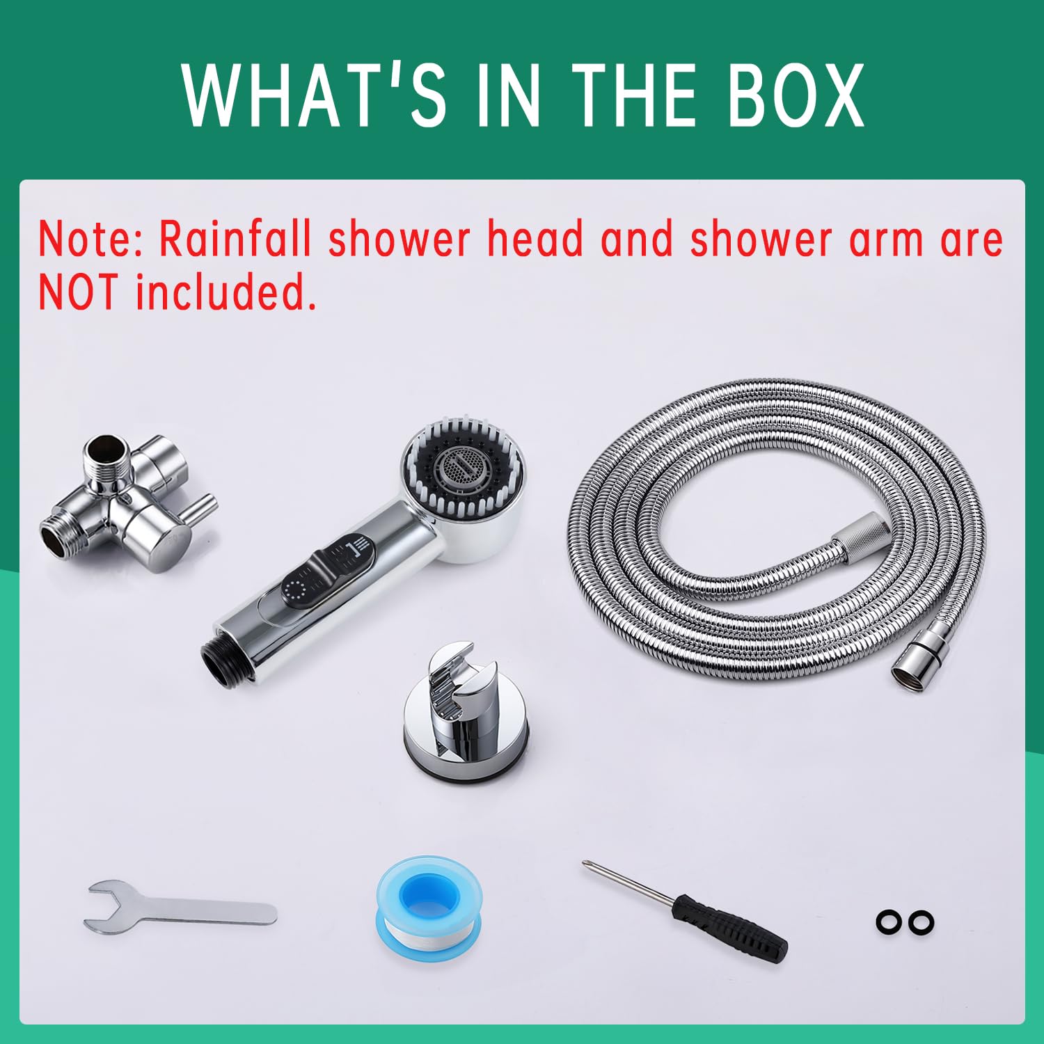 V-Frankness No Drill Hook adds convenient mounting for touch-free pet washing.