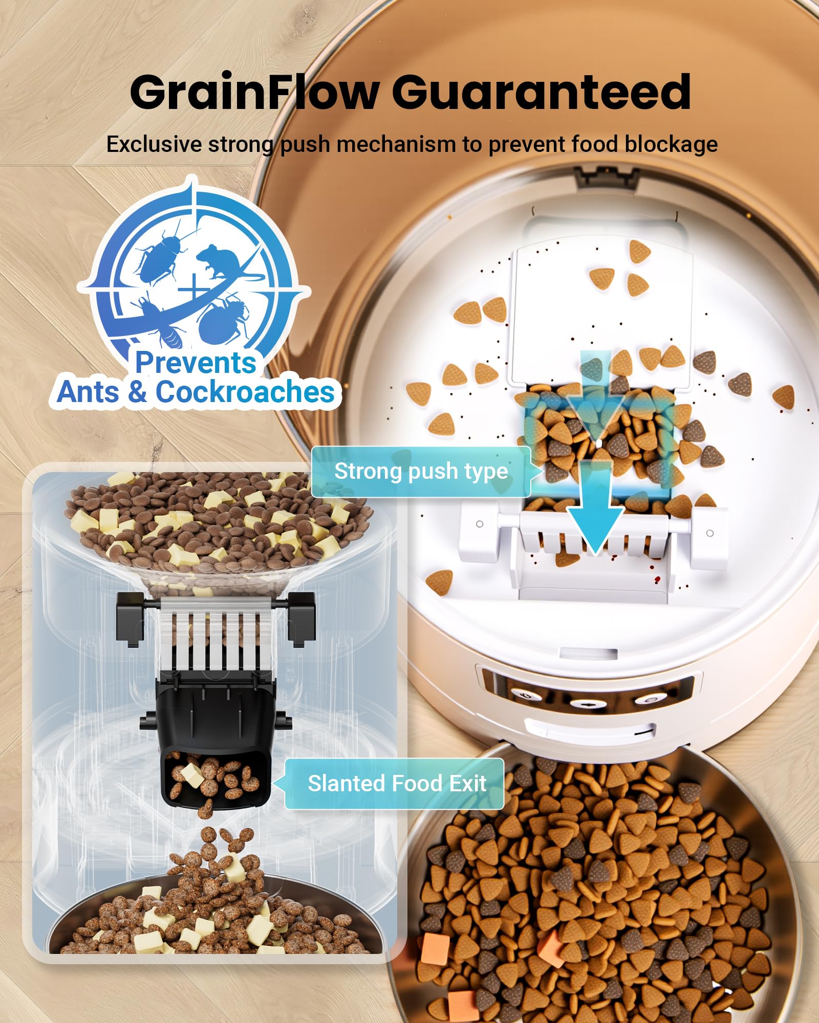 Vacqueen fresh-keep desiccant indicator showing when to replace desiccant for freshness.