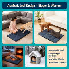 Vagascape dog heating pad with non-slip bottom stays in place for restful naps.