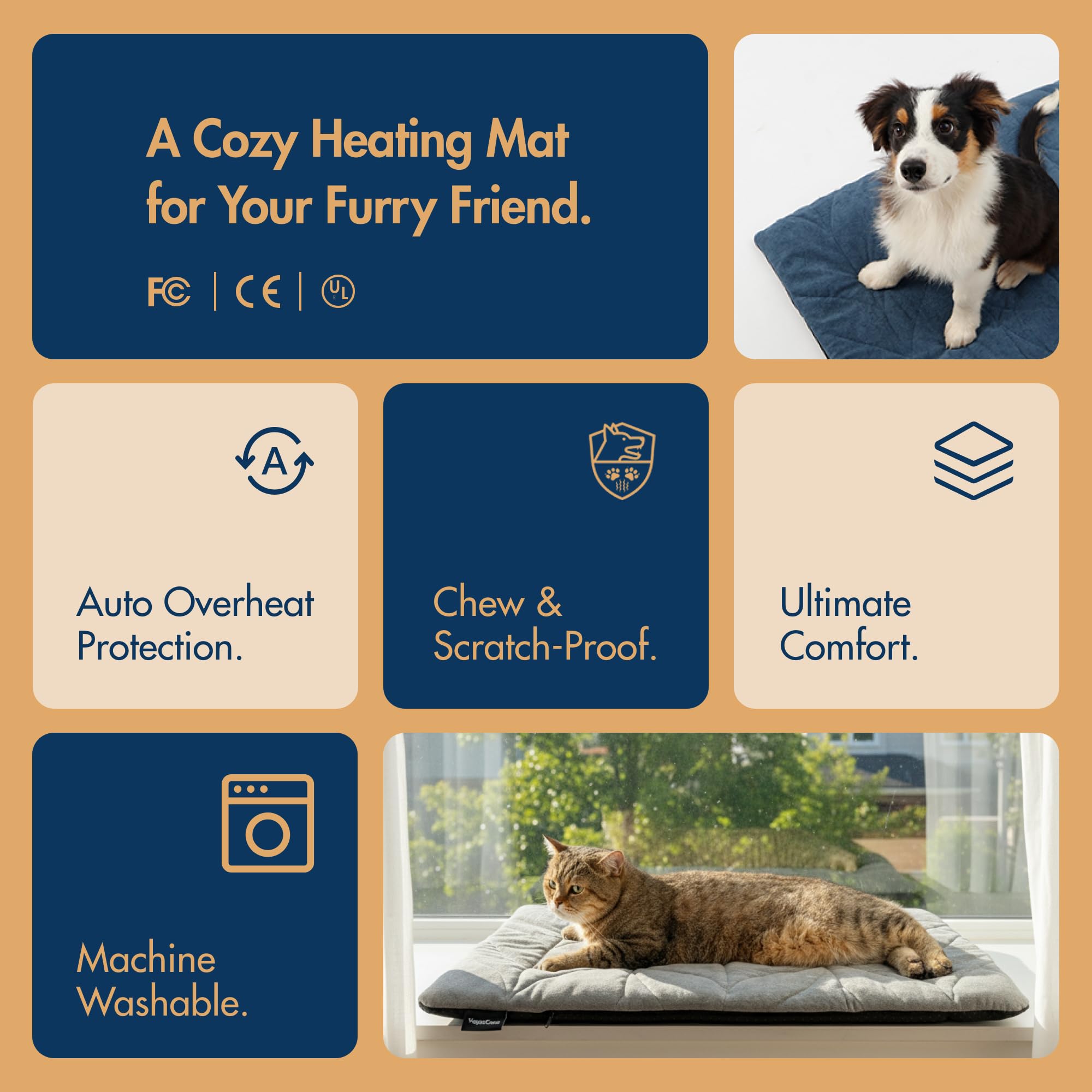 Vagascape dog heating pad size options include Medium Large X-Large for various dogs