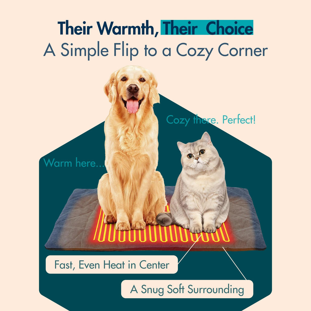 Vagascape dog heating pad displays a wheat pattern quilting for style and comfort.