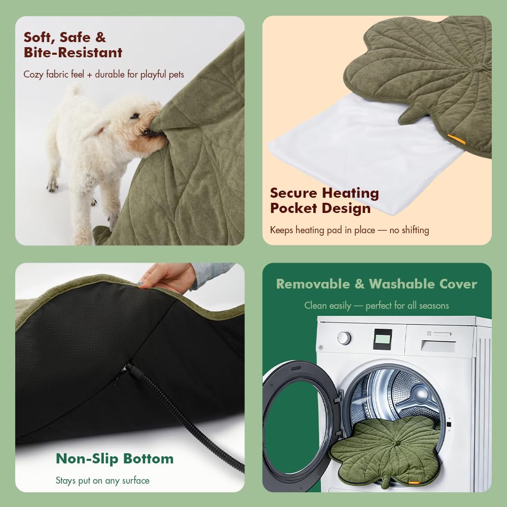 Vagascape heating pad non-slip bottom keeps the pad secure on floors.