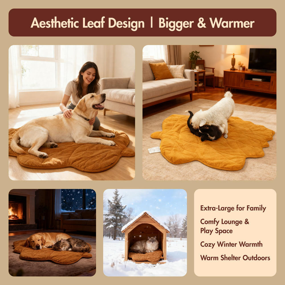 Vagascape maple leaf pattern cover creates a cozy, natural-looking pet space