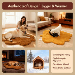 Vagascape maple leaf pattern cover creates a cozy, natural-looking pet space