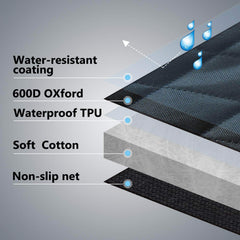 Vailge dog seat cover side flaps aid easy pet entry and door protection.