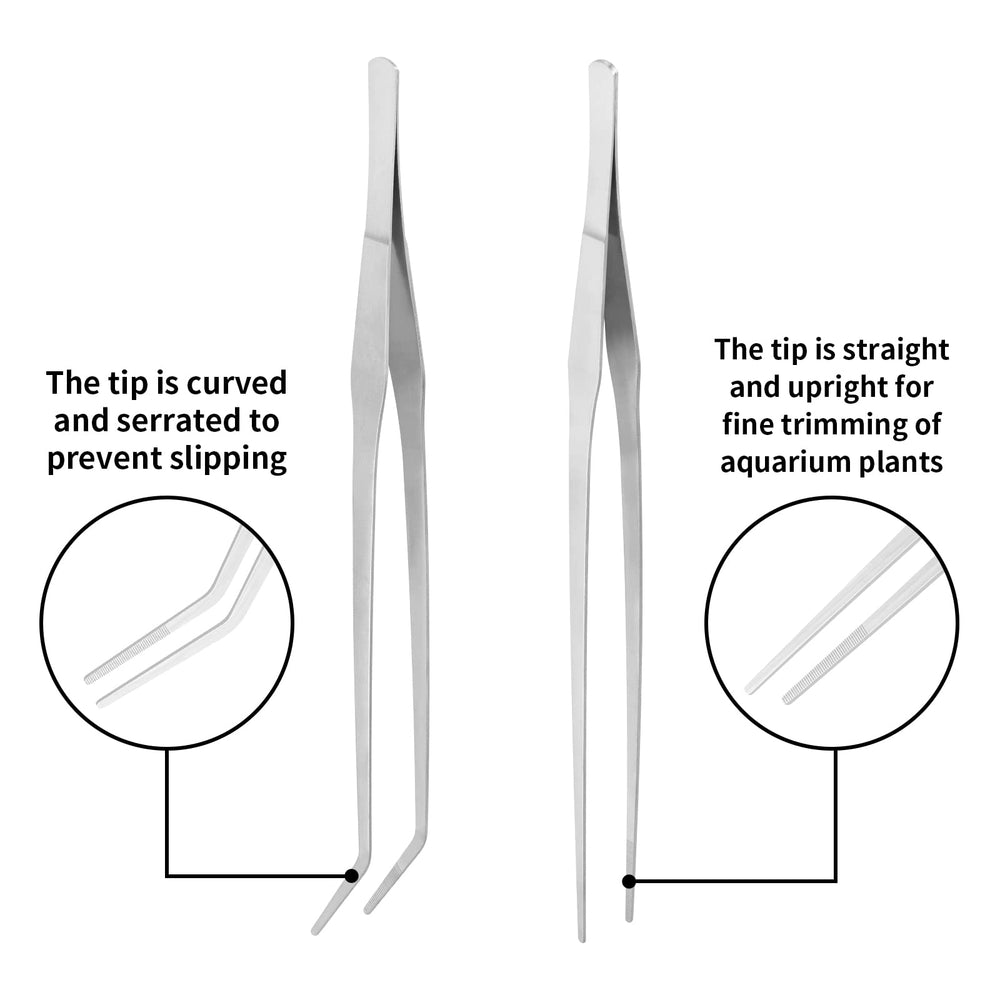 Vaincre aquascape feeding tongs enable safe live-food handling and precise coral placement.