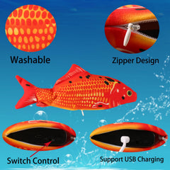 VAIZIQ flopping fish toy motor detachable for simple cleaning after playtime