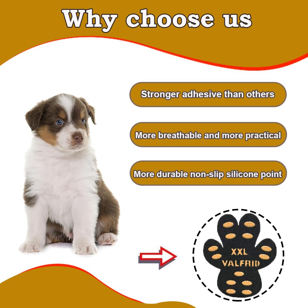 VALFRID dog paw pads multicolor design showcases stylish protection and grip.